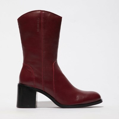 Women's Fly London Asta914fly Mid Calf Boots Burgundy | RWATXG-436