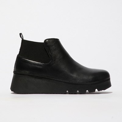 Women's Fly London Pada403fly Wedge Black | TQUKMW-742