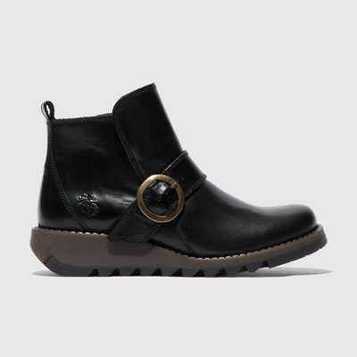 Women's Fly London Sias812fly Ankle Boots Black | HVYNRB-318
